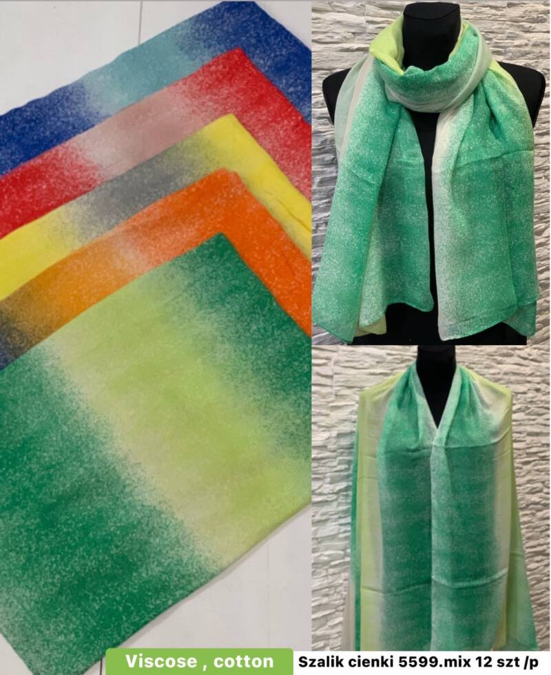 Szaliki damskie Roz Standard, Mix Kolor Paczka 12 szt